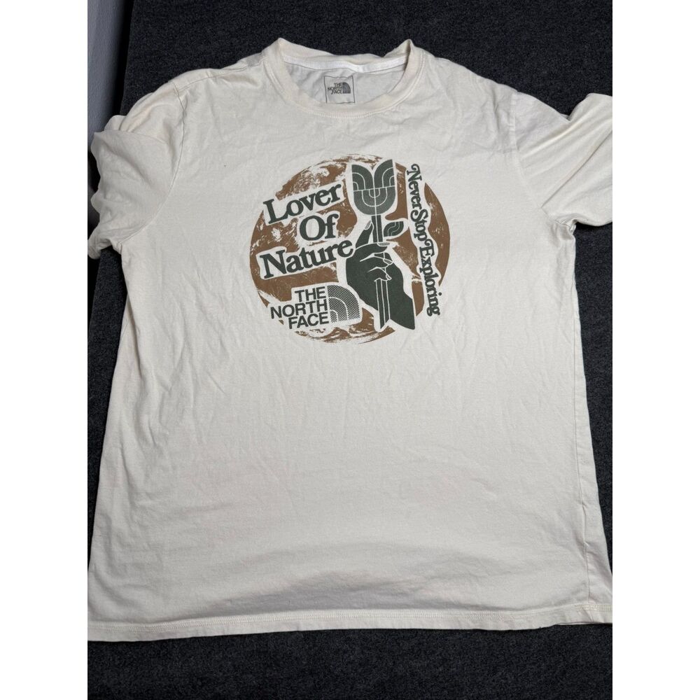 The North Face Tee Men’s White Graphic Logo Crew Neck T-Shirt XL A1-4